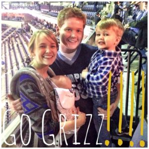 Fagala family at Grizzlies game