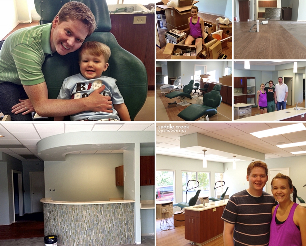 Floors, dental chairs, sterilization center, and counter tops at Saddle Creek Orthodontics Office