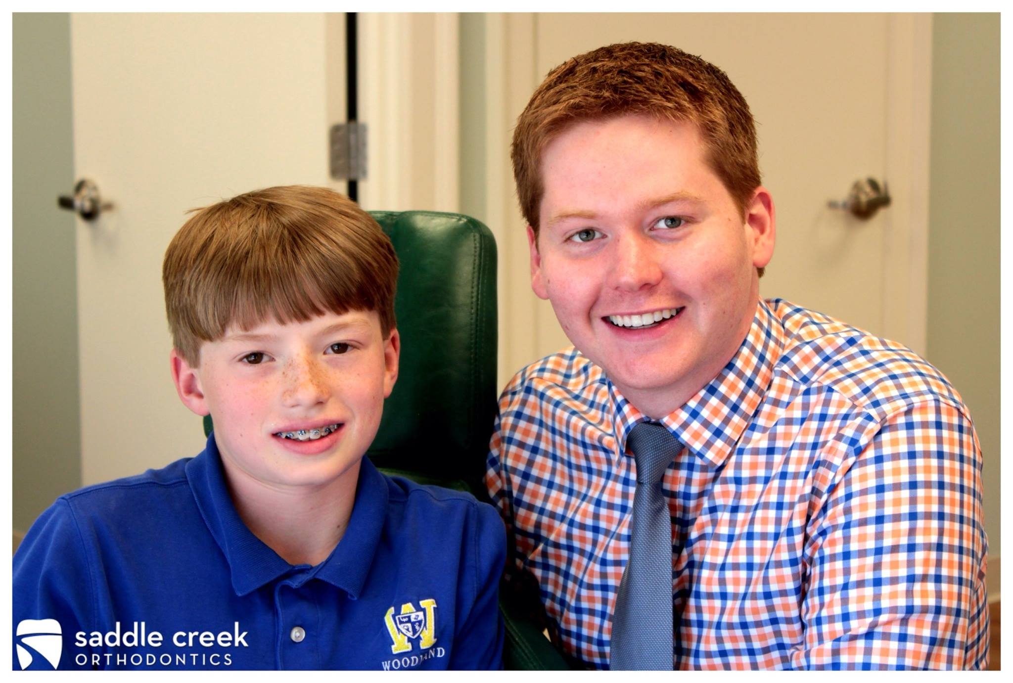 Boy in Metal Braces | Memphis Grizzlies colors with braces | Saddle Creek Orthodontics